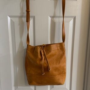 Able Tan Leather Crossbody Bag